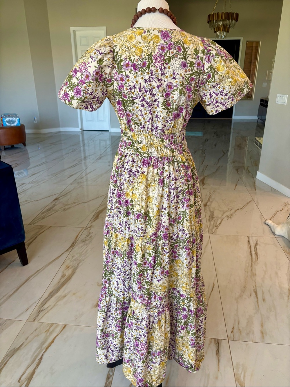 NEW Anthropologie The Somerset Maxi Dress Anthropologie V Neck Lilac Floral 2-4 - Picture 12 of 12